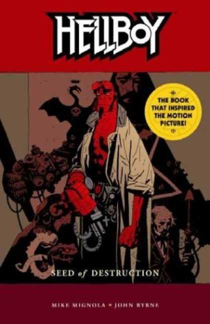 Bestselling Comics (2006) - Hellboy Volume 1: Seed of Destruction - NEW EDITION! (Hellboy (Graphic Novels)) - Red Monster - Dragon - Cross Pendant - Weapons - Beige Jacket