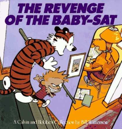 Bestselling Comics (2006) - The Revenge Of The Baby-Sat by Bill Watterson - Calvin And Hobbes - Reading - Sneaking - Stairs - Cunning