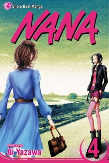 Bestselling Comics (2006) - Nana, Volume 4 (Nana) by Ai Yazawa - Shojo Beat - Leather Jacket - Purse - Blue Dress - Purple Stockings