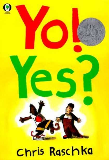 Bestselling Comics (2006) - Title Yo! Yes? by Chris Raschka - Medallion - Yellow Background - Chris Raschka - Dancing Boy - Sweatervest