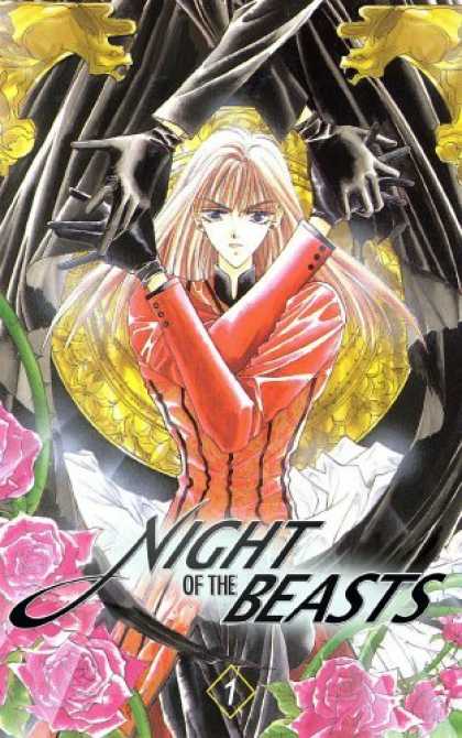 Bestselling Comics (2006) - Night Of The Beasts Volume 1 by Chika Shiomi - Night Of The Beasts - Crossed Arms - Dark Outfit - Woman - Roses