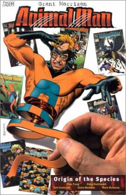 Bestselling Comics (2007) - Animal Man, Book 2 - Origin of the Species by Grant Morrison - Comics - String - Orange Shred - Glasses - Human Hand