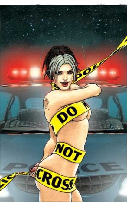Bestselling Comics (2007) - The Complete Bite Club by Howard Chaykin - Police - Do Not Cross - Vampire - Woman - Yellow Ribbon