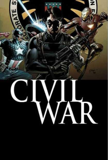 Bestselling Comics (2007) - Civil War: Captain America by Ed Brubaker - Civil War - Guns - Captain America - Muscles - Black Suit