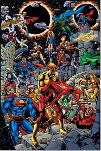 Bestselling Comics (2007) - Crisis on Infinite Earths (Absolute Edition) by Marv Wolfman - Space - Spiderman - Superman - All Are Gathered - Stones