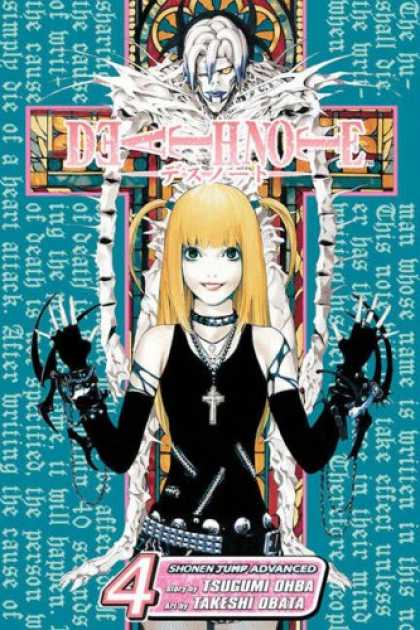 Bestselling Comics (2007) - Death Note, Volume 4 by Tsugumi Ohba - Silver Cross - Black Dress - Silver Belt - White Haired Villian - Blond Hair