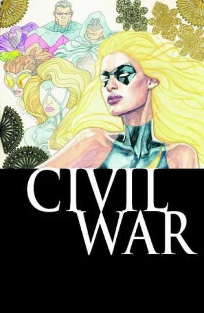 Bestselling Comics (2007) - Ms. Marvel Vol. 2: Civil War (Mighty Avengers) by Brian Reed - Civil War - Yellowish Hair - Art - Mask - Band