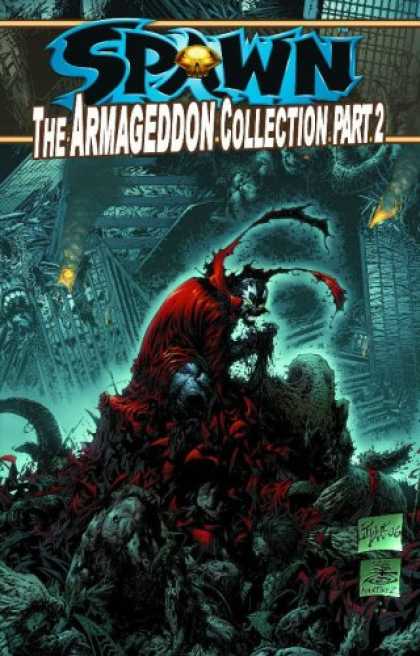 Bestselling Comics (2007) - Spawn: The Armageddon Collection Part 2 (Spawn) by Todd McFarlane - Buildings - Part 2 - Explosion - Red - Lights