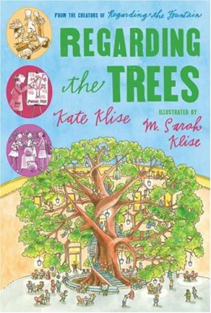Bestselling Comics (2007) - Regarding the Trees: A Splintered Saga Rooted in Secrets (Regarding the . . .) b - Regarding Trees - Kate Klise - Giant Tree House - Stairway Up Trunk - Lamps Hanging From Branches