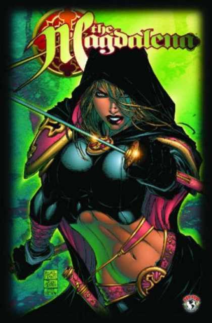 Bestselling Comics (2007) - Magdalena Volume 1 by David Wohl - Sword - Female - Magenta Armor - Black Cape - Greenish Background