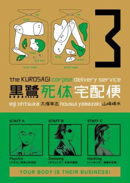 Bestselling Comics (2007) - The Kurosagi Corpse Delivery Service, Volume 3 by Eiji Ohtsuka - Human Parts - Corpse Delivery Service - Staff - Your Body Is Their Business - Diagram
