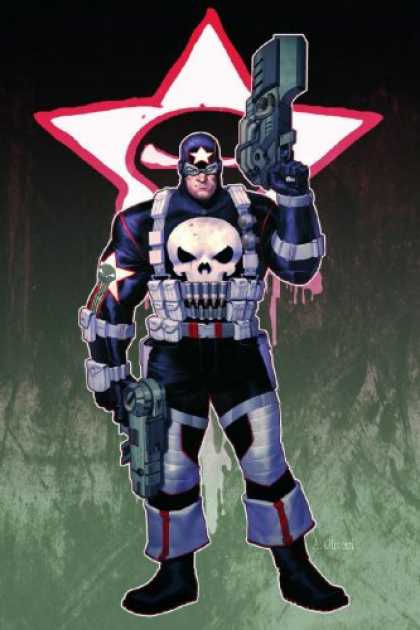 Bestselling Comics (2007) - Punisher War Journal Volume 2: Goin' Out West Premiere HC (Punisher) by Matt Fra - Gun - Soldier - Costume - Star - Muscules