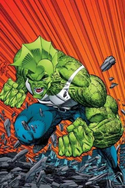 Bestselling Comics (2007) - Savage Dragon Archives Volume 1 (Savage Dragon Archives) by Erik Larsen - Green Man - Monster - Muscles - Stones - Fist