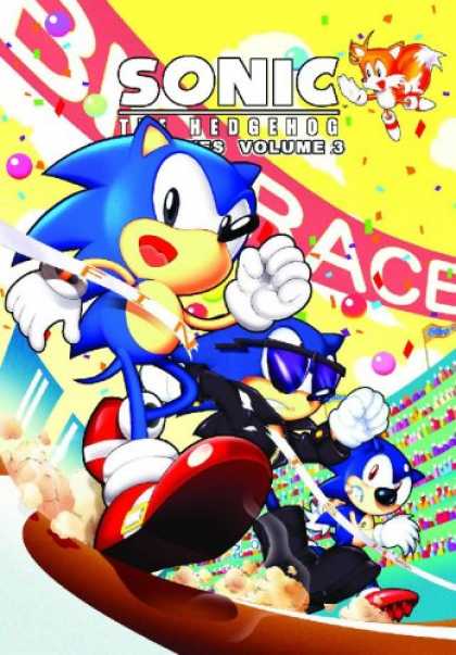 Bestselling Comics (2007) - Sonic The Hedgehog Archives Volume 3 (Sonic the Hedgehog Archives) by Mike Galla - Race - Sunglasses - Hedgehog - Fox - Fans