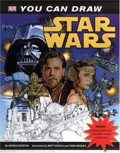 Bestselling Comics (2008) - You Can Draw Star Wars by Bonnie Burton - Fire - Sword - Dark - Robot - Planes