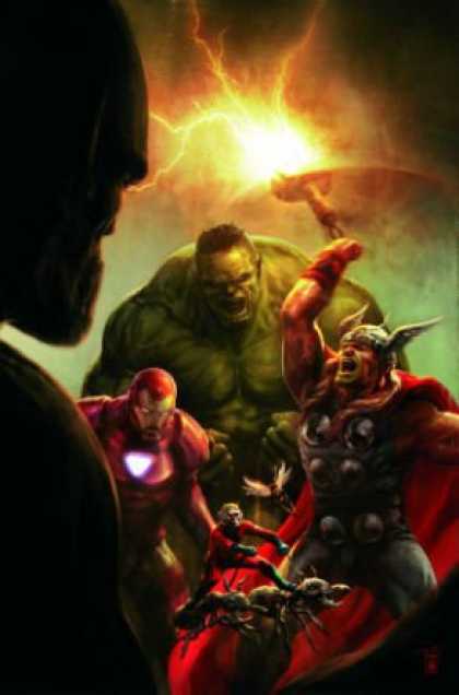 Bestselling Comics (2008) - New Avengers, Vol. 8: Secret Invasion, Book 1 (v. 8, Bk. 1) by Brian Michael Ben - Superman - Lighting - Mask - Big Sized Body - Battle