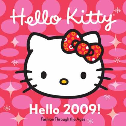Bestselling Comics (2008) - Hello Kitty Hello 2009! Fashion Through the Ages: Mini Wall Calendar by Abrams - Cat - White - Bow - Sparkles - Pink