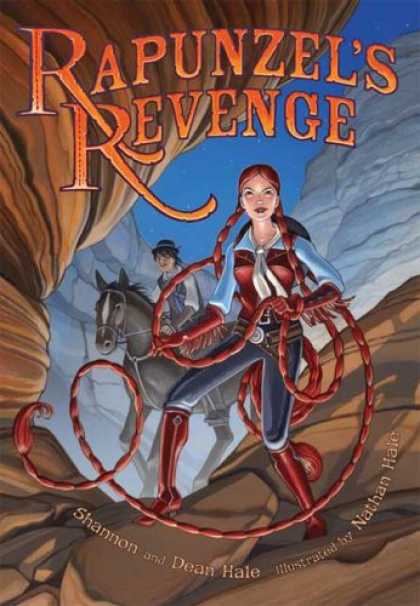 Bestselling Comics (2008) - Rapunzel's Revenge by Shannon Hale - Rapunzel - Long Red Hair - Braids - Horse - Canyon
