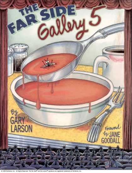 Bestselling Comics (2008) - The Far Side Â® Gallery 5 by Gary Larson - Gallery 5 - Soup - Movie - Bug In Soup Spoon - Fork