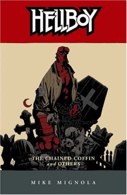 Bestselling Comics (2008) - Hellboy, Vol. 3: The Chained Coffin and Others (v. 3) by Mike Mignola - Hellboy - Mike Mignola - Graveyard - Chains - Skulls