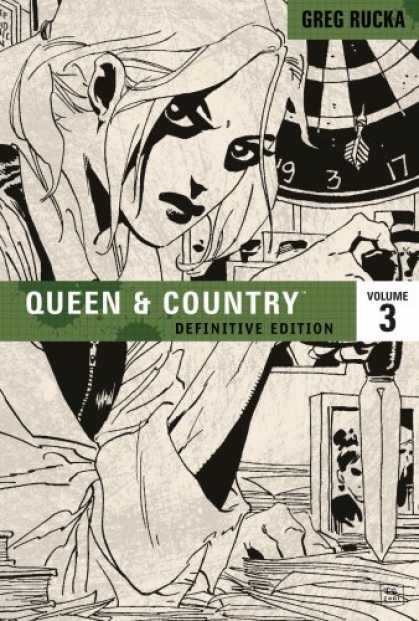 Bestselling Comics (2008) - Queen & Country: The Definitive Edition, Vol. 3 (v. 3) by Greg Rucka - Greg Rucka - Black And White - Girl - Dart Board - Volume 3