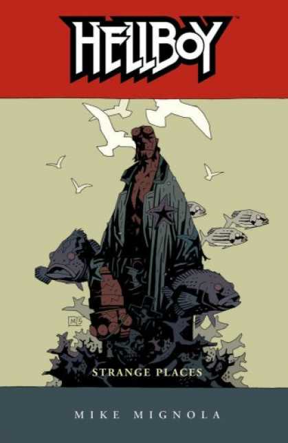 Bestselling Comics (2008) - Hellboy, Vol. 6 : Strange Places (v. 6) by Mike Mignola - Fish - Birds - Big Hand - Man - Red
