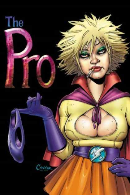 Bestselling Comics (2008) - The Pro by Garth Ennis - Mask - Pirple Gloves - Cigarette - Blonde Woman - Belt