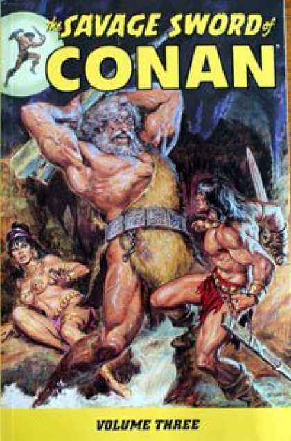 Bestselling Comics (2008) - Savage Sword of Conan Volume 3 (Conan (Graphic Novels)) (v. 3) by Roy Thomas - Giant - Fighting - Sword - Volume Three - Girl
