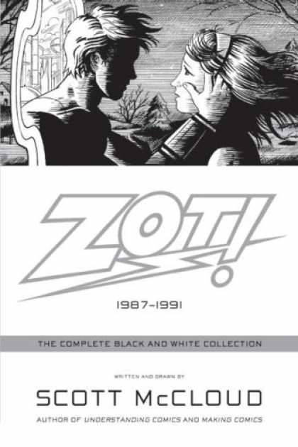 Bestselling Comics (2008) - Zot!: The Complete Black and White Collection: 1987-1991 by Scott Mccloud - Lovers - Blond Hair - Black And White - Night - Future