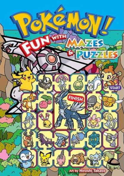 Bestselling Comics (2008) - Pokï¿½mon: Fun With Mazes & Puzzles - Pikachu - Monkey - Bird - Colorful - Grid