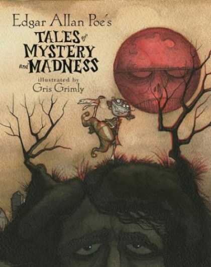 Bestselling Comics (2008) - Edgar Allan Poe's Tales of Mystery and Madness by Edgar Allan Poe - Edgar Allan Poe - Gris Grimly - Red Moon - Dead Trees - Tombstone