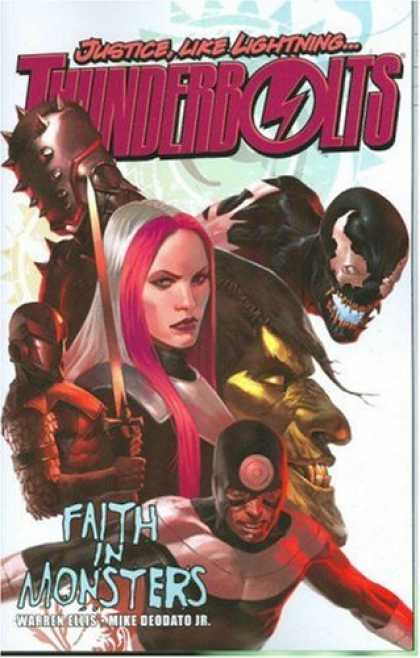 Bestselling Comics (2008) - Thunderbolts, Vol. 1: Faith in Monsters by Warren Ellis - Justice - Thunder - Lightning - Pink - Monster