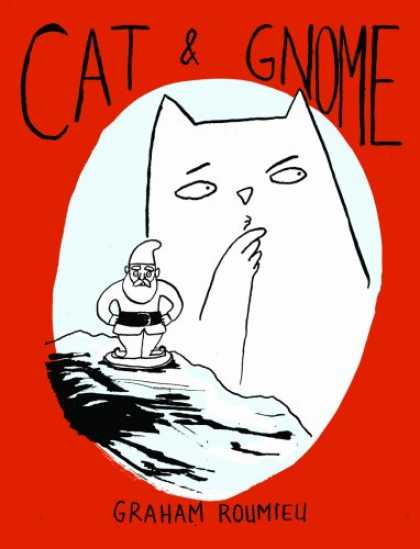 Bestselling Comics (2008) - Cat & Gnome - Graham Roumieu - Red Cover - Gnome - Black White - Cat