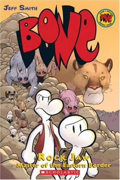Bestselling Comics (2008) - Bone Volume 5: Rock Jaw: Master of the Eastern Border (v. 5) by Jeff Smith - Jeff Smith - Bone - Lion - Monster - Rock Jaw
