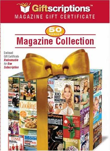 Bestselling Magazines (2008) - Giftscriptions Magazine Gift Certificate: 50 Choice Magazine Collection