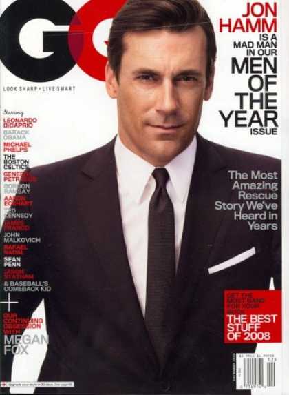 Bestselling Magazines (2008) - GQ, December 2008 Issue