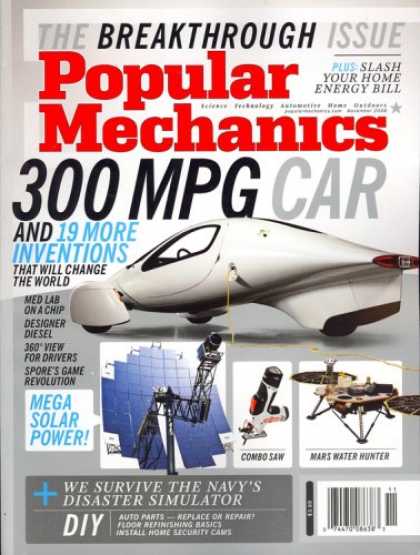 Bestselling Magazines (2008) - Popular Mechanics, November 2008 Issue