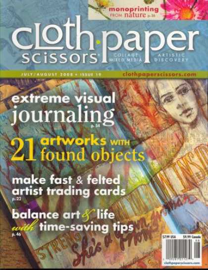 Bestselling Magazines (2008) - Cloth, Paper, Scissors, July/August 2008 Issue
