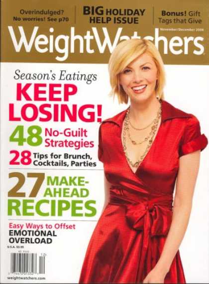 Bestselling Magazines (2008) - Weight Watchers, November/December 2008 Issue