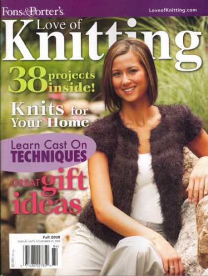 Bestselling Magazines (2008) - Love of Knitting, Fall 2008 Issue