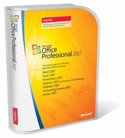 Bestselling Software (2008) - Microsoft Office Professional 2007 UPGRADE