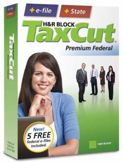 Bestselling Software (2008) - H&R Block TaxCut 2008 Premium Federal + State + e-file