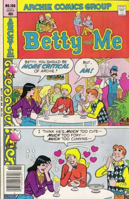 Betty and Me 108 - Archie Comics Group - Woman - Man - Table - Waiter