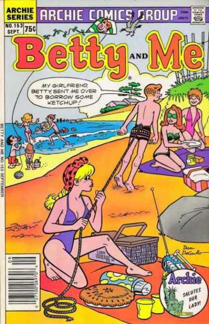Betty and Me 153 - Archie Comics - Betty - Ketchup - Rope - Beach
