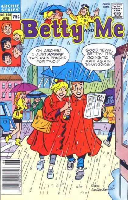 Betty and Me 158 - Rain - News Paper - Van - Bag - Umbrella