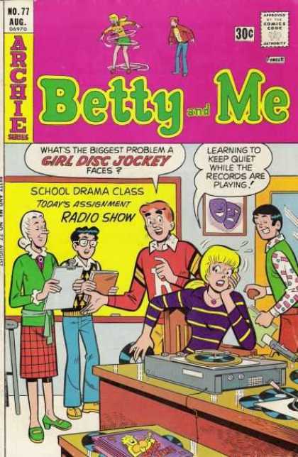 Betty and Me 77 - Archie - Radio Show - Records - School Drama Class - Disc Jockey