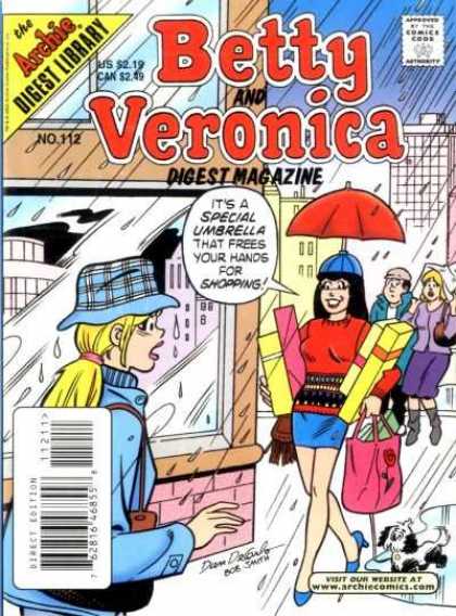 Betty and Veronica Digest 112 - Archie - Issue 112 - Umbrella - Hat - Rain