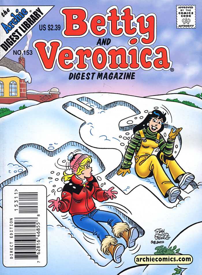 Betty and Veronica Digest 153 - Archie Digest Library - Woman - Snow - House - Direct Edition