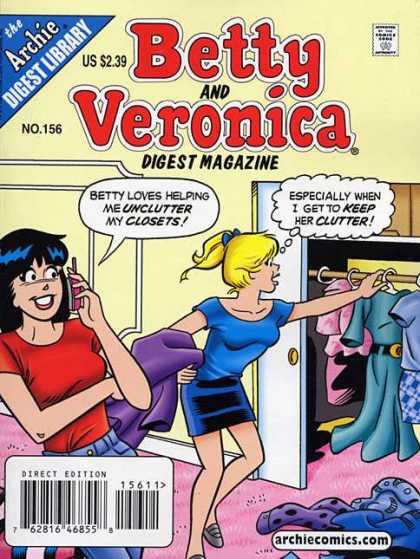 Betty and Veronica Digest 156 - Archie - Girlfriends - Closet - Clothes - Fashion