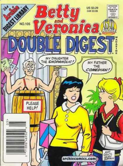 Betty and Veronica Double Digest 105 - Daughter - Barrel - Comedian - Father - Help